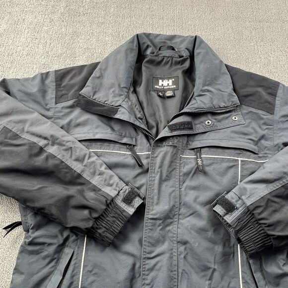 Helly Hansen Jacket Adult Medium Gray Full Zip Long Sleeve Outdoor Casual Men's - Picture 3 of 15